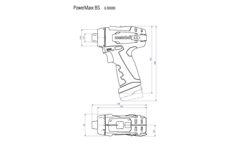 Винтоверт аккумуляторный PowerMaxx BS Basic Set 2х2.0Ач с наб.осн Metabo 600080880