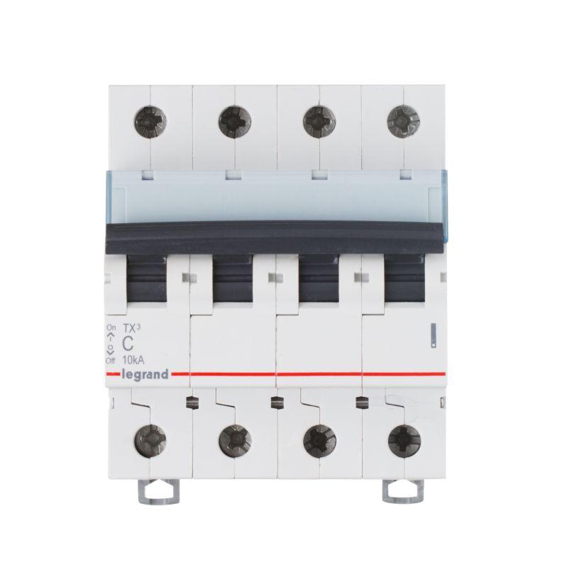 Выключатель автоматический модульный 4п C 32А 6кА TX3 6000 4мод. 400В Leg 404073