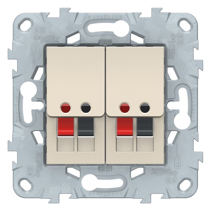 Аудио-розетка Schneider Electric UNICA NEW, скрытый монтаж, бежевый, NU548944